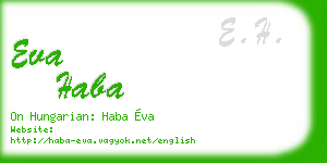 eva haba business card