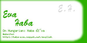 eva haba business card